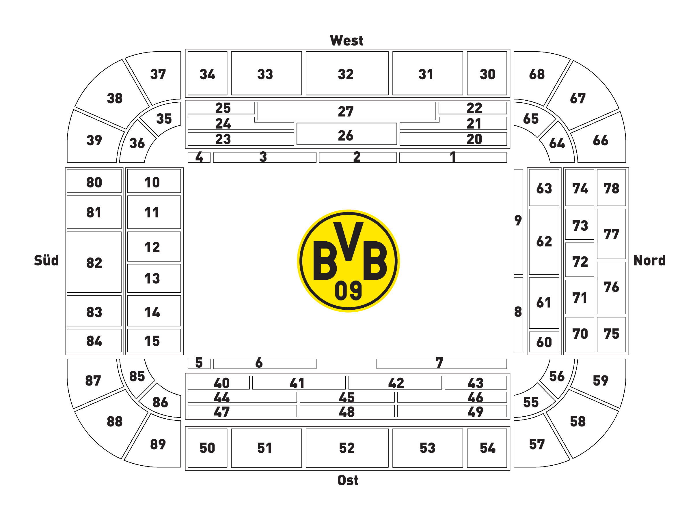 plan du Westfalenstadion